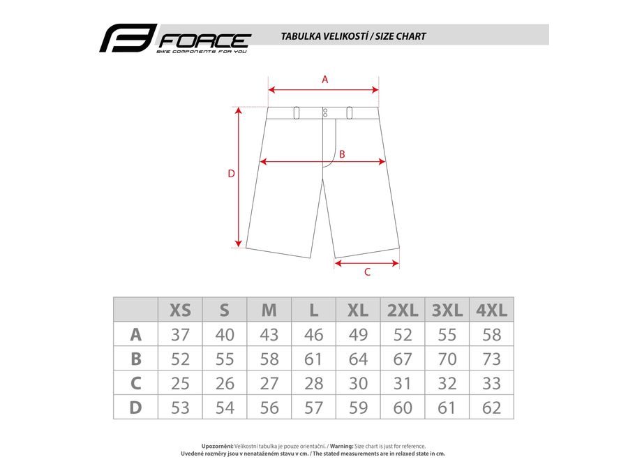 Pánské kraťasy do pasu bez vložky FORCE REBEL MTB, černé