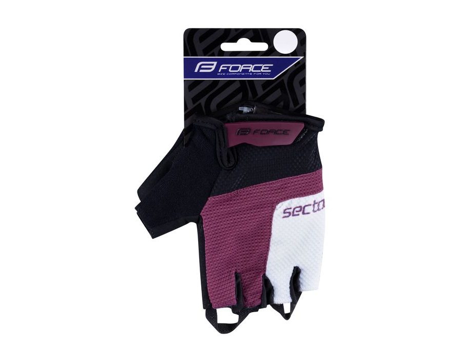 Letní krátkoprsté rukavice FORCE SECTOR LADY gel, černo-fialové