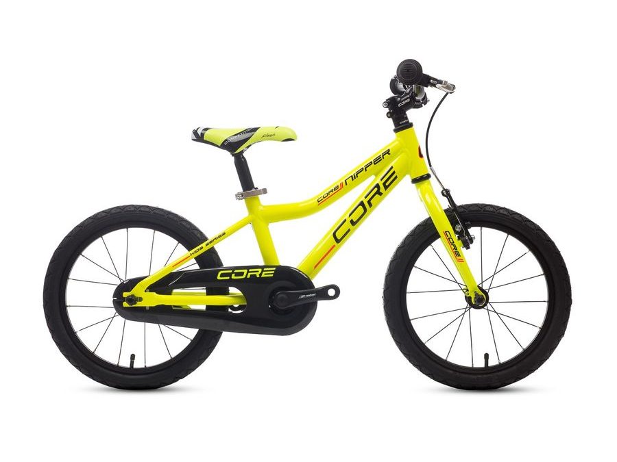 Dětské kolo Core Nipper Al 16", torpédo (7.07kg) - reflexní žlutá, Innova 2025