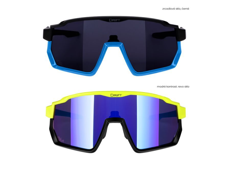 brýle F DRIFT 1x fluo+1x černé,kontrast+černé SADA