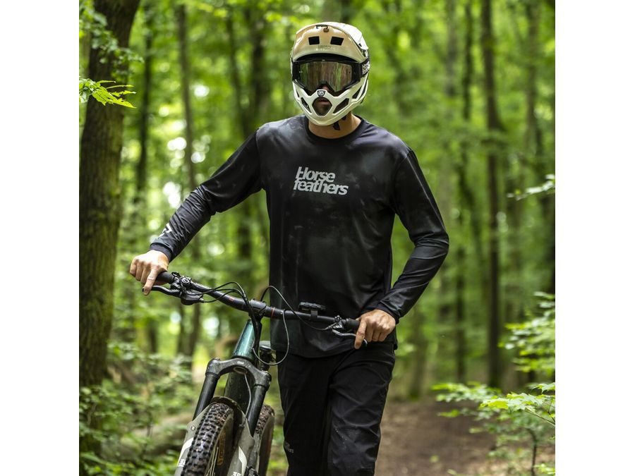 Pánský dres s dlouhým rukávem HORSEFEATHERS Quantum LS, thyme camo