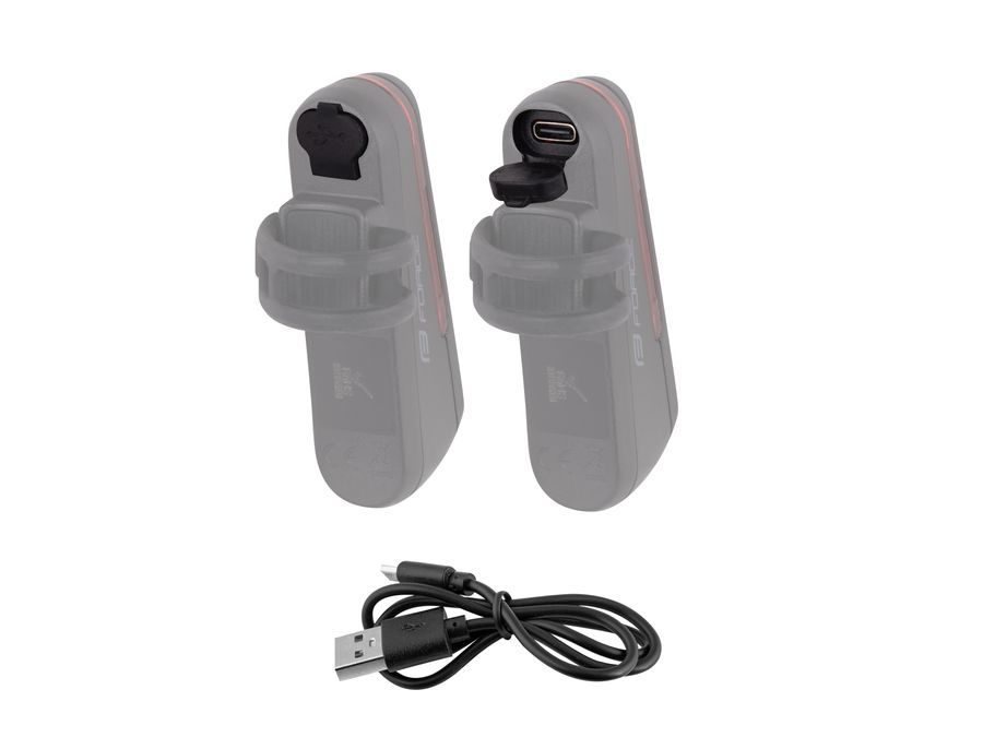 blikačka zadní FORCE SKATO 20LM, 20 x LED, USB