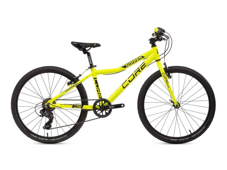 Dětské kolo Core Nipper 24", jednopřevodník, reflexně žlutý, 2025