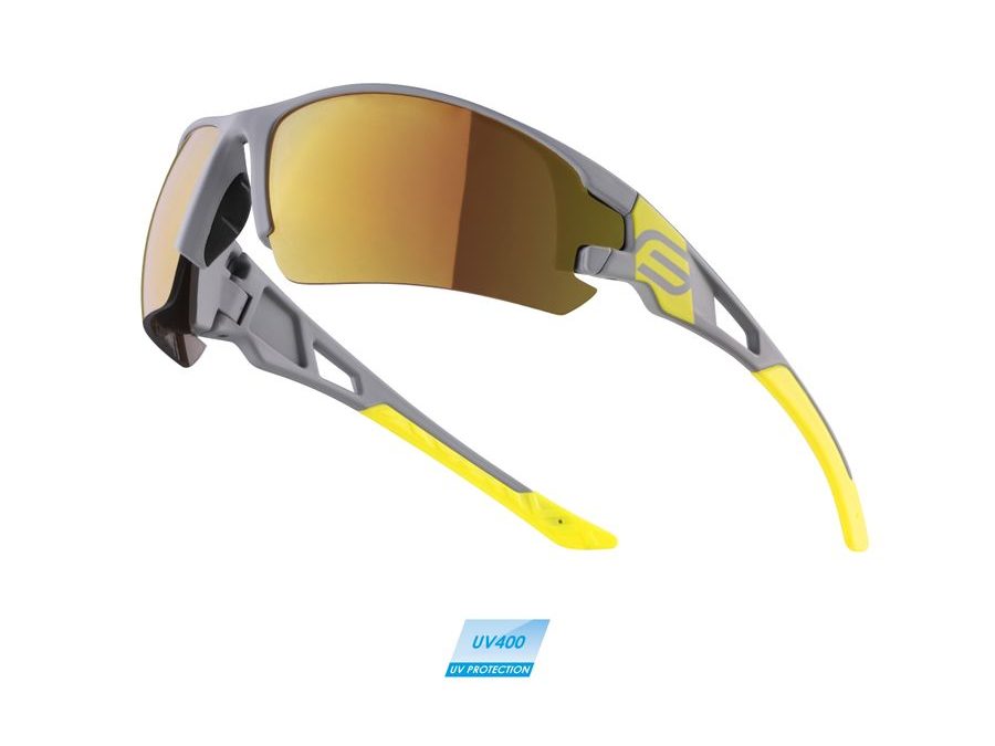 brýle FORCE CALIBRE šedo-žluté, žlutá zrc. skla