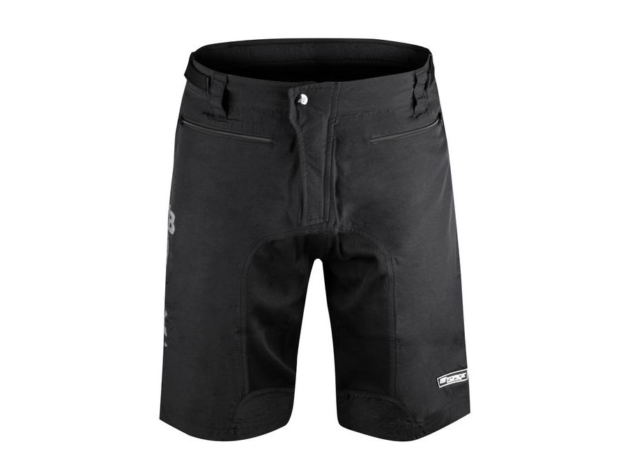 Pánské kraťasy do pasu s odnímatelnou vložkou Force MTB-11, černé