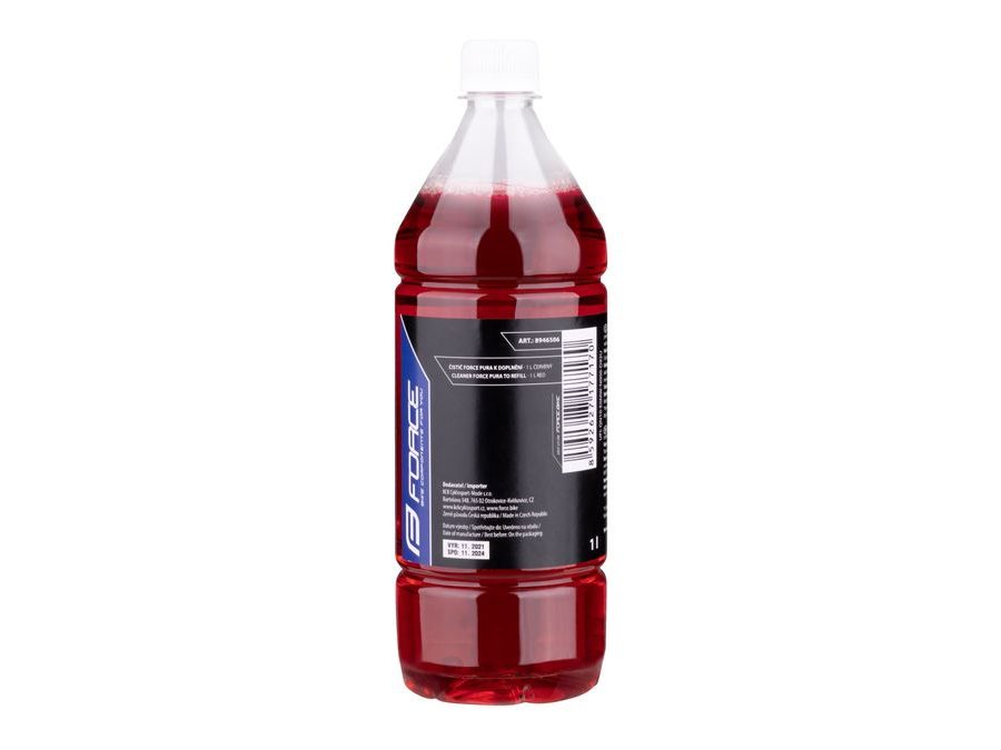 čistič FORCE PURA k doplnění - 1l červený, cherry