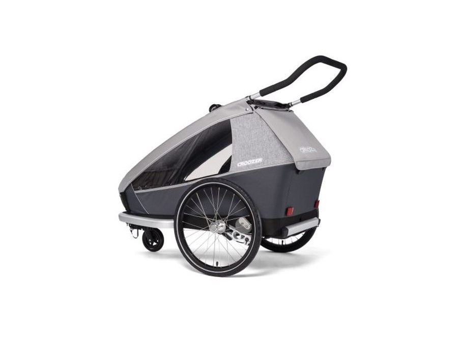 Odpružený vozík za kolo CROOZER KID FOR 2 Keeke STONE GREY 2020 2v1