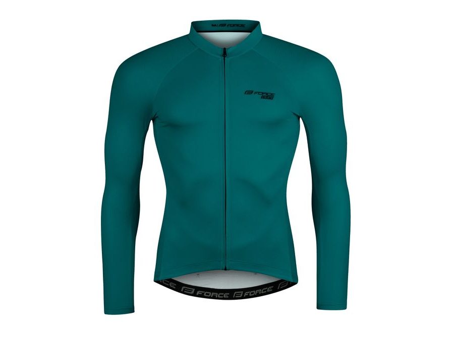 Pánský dres s dlouhým rukávem FORCE PURE, petrolejový