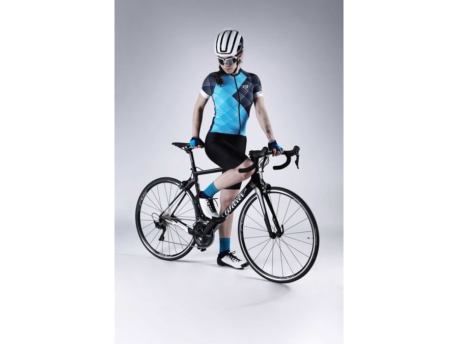 Dámský dres s krátkým rukávem FORCE VISION LADY, modrý