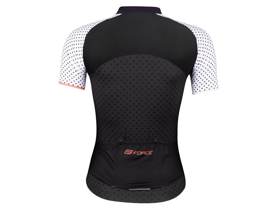 Dámský dres s krátkým rukávem FORCE POINTS LADY, černo-bílý