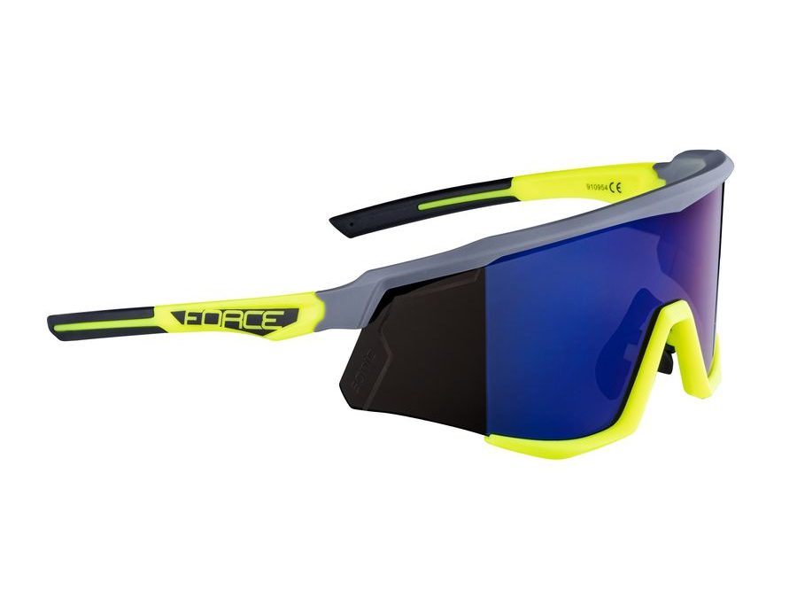 Brýle FORCE SONIC šedo-fluo, modro-fial. zrc. skla