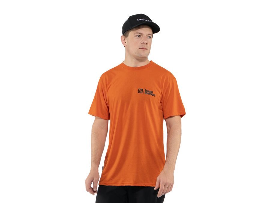 Pánské funkční triko/dres s krátkým rukávem HORSEFEATHERS Rooter, burnt orange