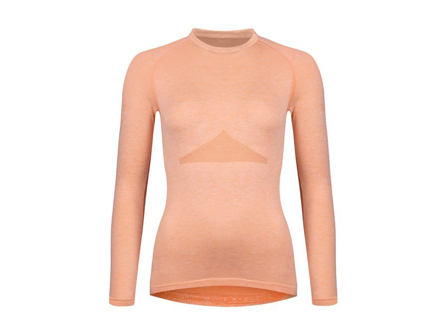 Dámské funkční triko FORCE SOFT LADY dlouhý rukáv, meruňkové
