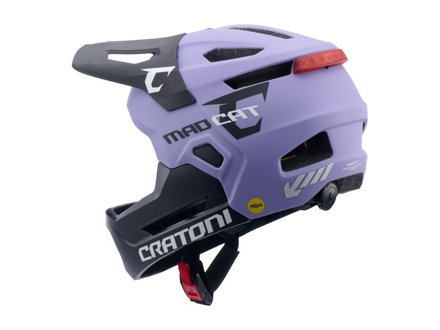 Dětská helma CRATONI MadCat MIPS Purple/Black Matt - S/M (49-56cm)