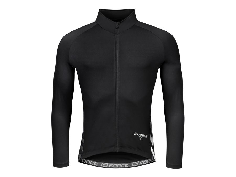 Pánský dres s dlouhým rukávem FORCE SPIKE, černo-bílý