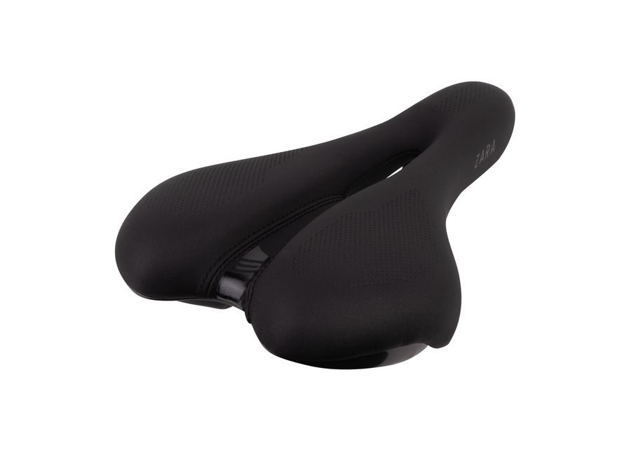 Dámské turistické sedlo FORCE ZARA, černé mat/lesk