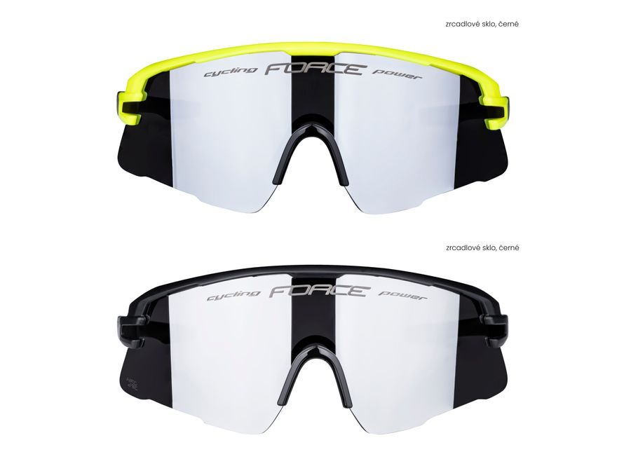 brýle F AMBIENT 1x černé+1x fluo, černé sklo SADA
