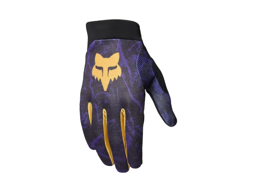 Letní dlouhoprsté rukavice FOX Ranger Glove Image Print, plum purple
