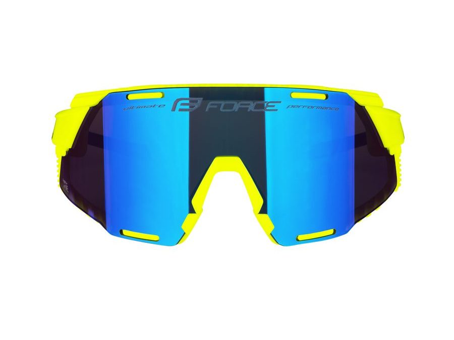 brýle FORCE GRIP fluo, modrá revo skla