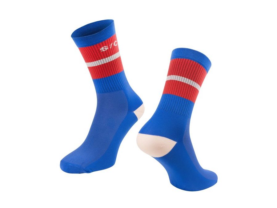 Dlouhé ponožky FORCE STRIPE, modré