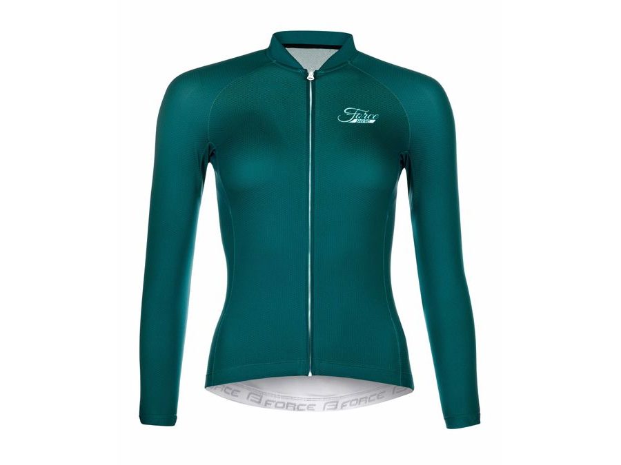 Dámský dres s dlouhým rukávem FORCE PURE LADY, petrolejový