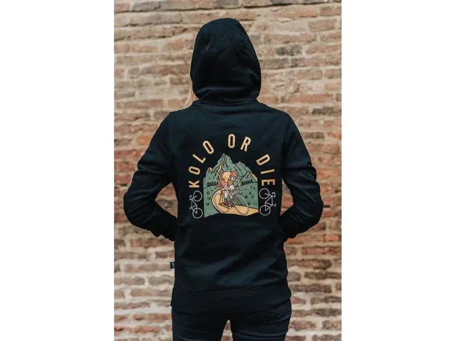 Pánská Mikina s kapucí Kolo je láska Kolo or Die UNI - černá