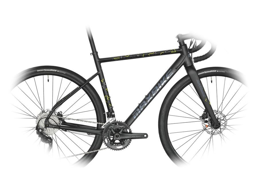 Rámový set Maxbike GRAVEL Al matně černý + vidlice + osy