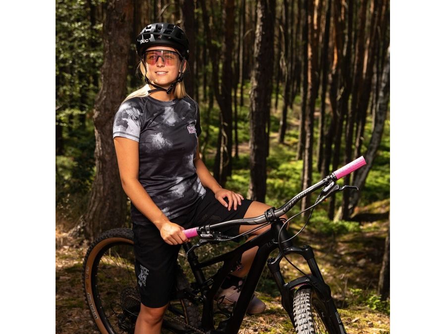 Dámský dres s krátkým rukávem HORSEFEATHERS Deco, grayscale