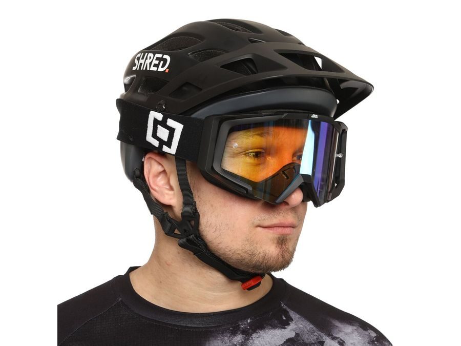 Sjezdové MTB brýle HORSEFEATHERS Patriot, black-mirror red