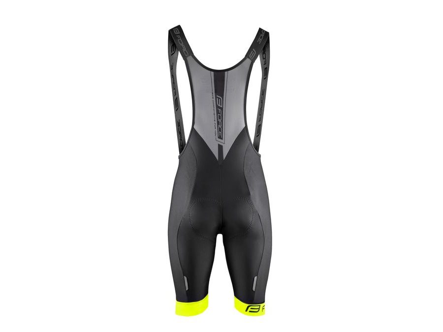 Pánské kraťasy se šráky a vložkou FORCE B51, černo-fluo