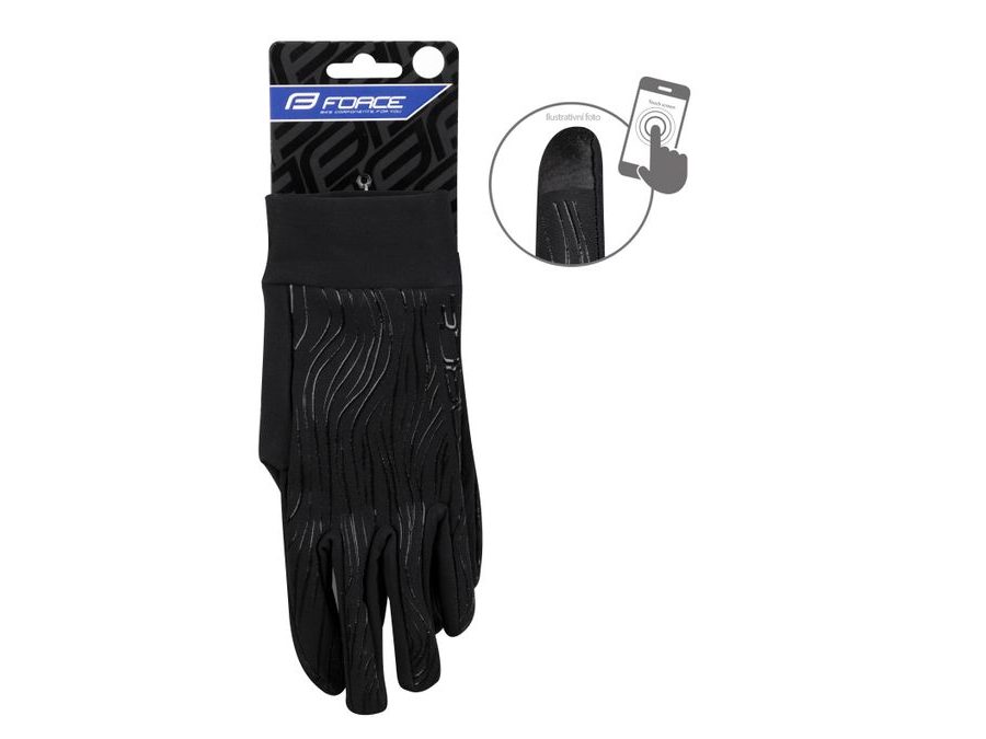 Podzimní/zimní rukavice FORCE TIGER, černé