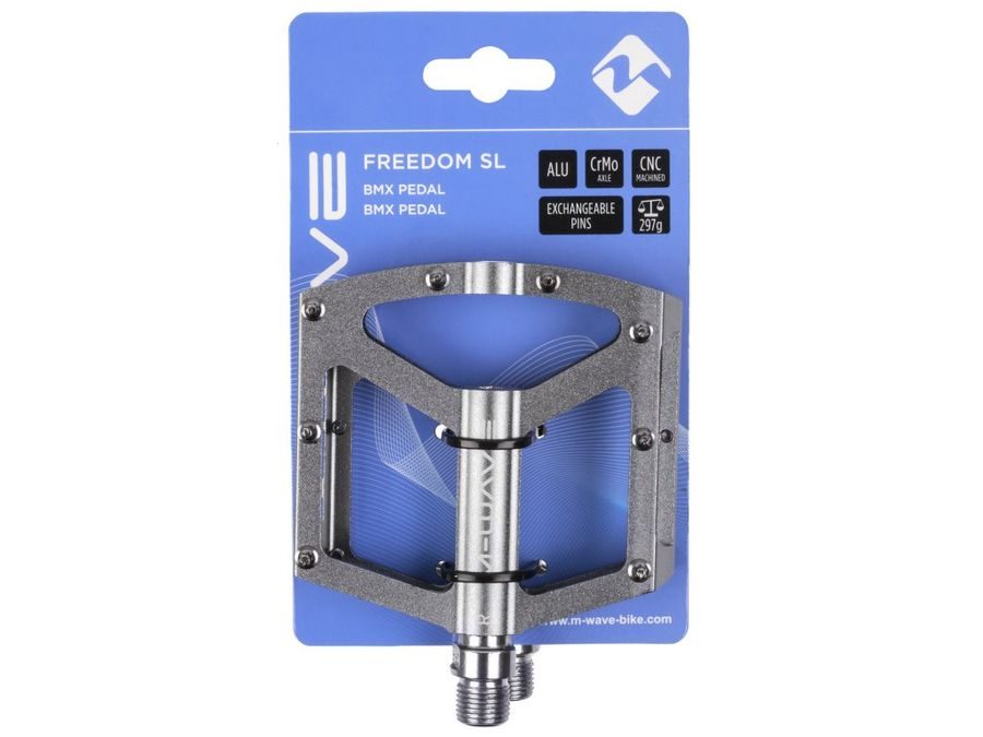 Pedály BMX FLAT standard závit 9/16" titanově šedé