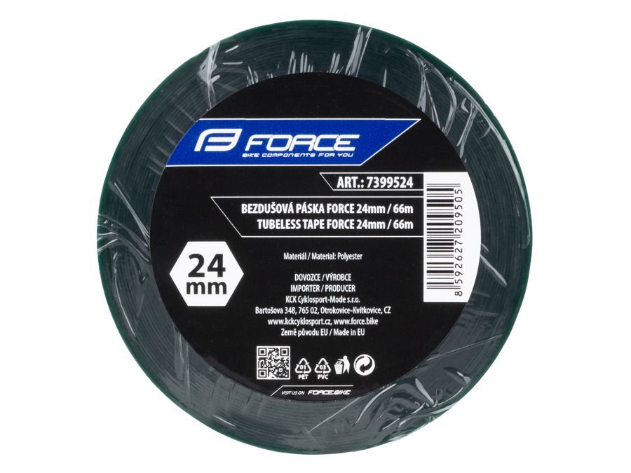 páska bezdušová FORCE Tubeless lepící 24mm x 66m