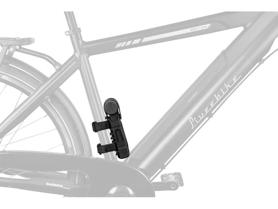 Zámek skládací FORCE FOLD, 80 cm, 6 článků, černý+držák