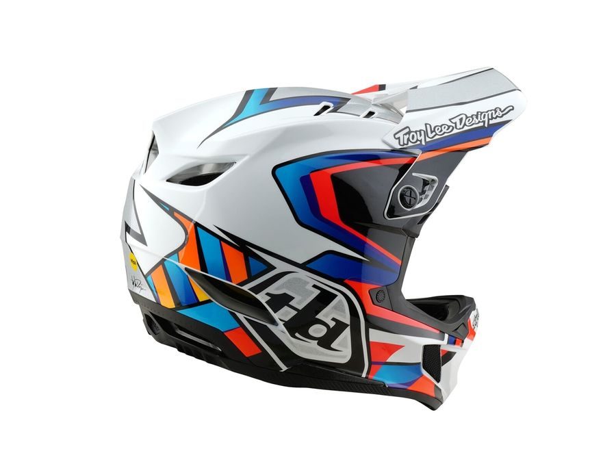Integrální helma Troy Lee Designs D4 COMPOSITE FRAMES WHITE / SILVER 2025