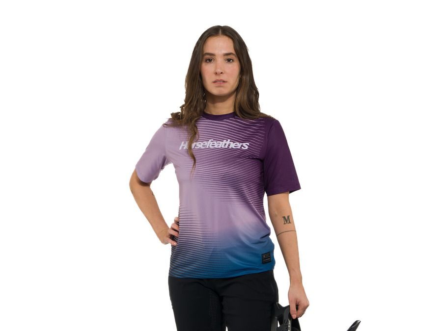 Dámský dres s krátkým rukávem HORSEFEATHERS Quantum, iris fade out