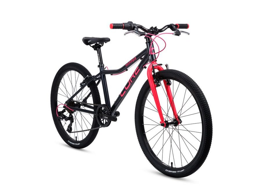 Dětské kolo Core Nipper 24", jednopřevodník, černý mat s růžovou,