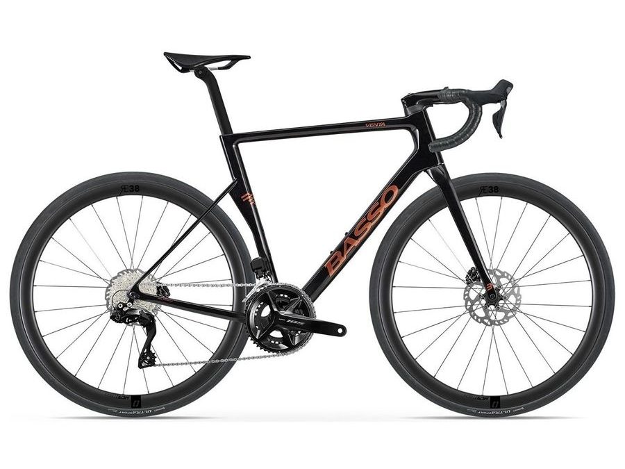 Silniční kolo Basso Venta R Shimano 105 DI2, Microtech RE38, magma black 2026