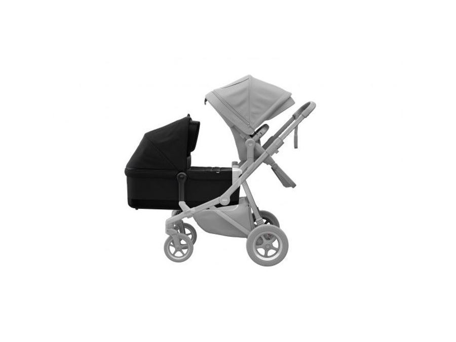 Městský kočárek s korbičkou THULE SLEEK BLACK ON BLACK 2019