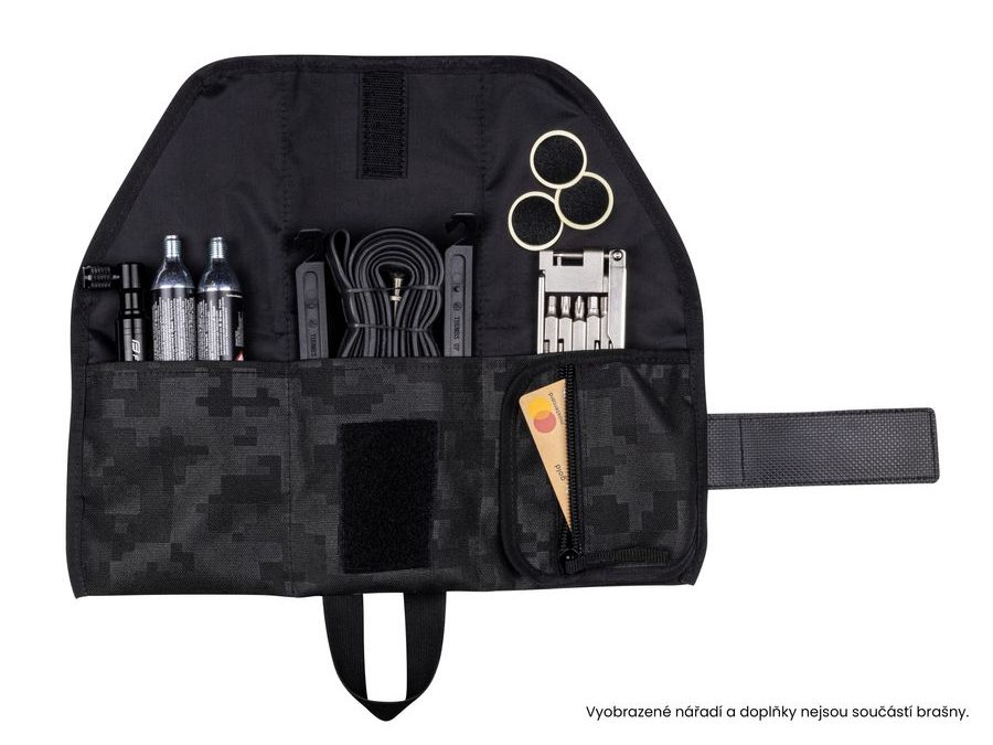 Podsedlová brašna skládací FORCE MUSE, černá