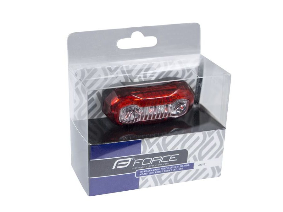 Zadní světlo Force DEUX 5 LED, USB