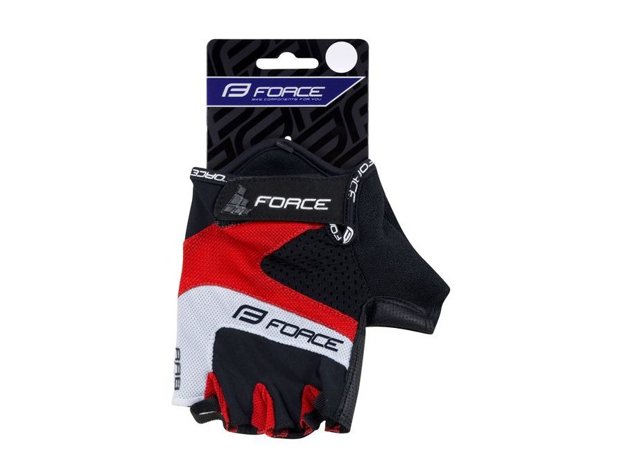 Letní krátkoprsté rukavice FORCE RAB gel, červené