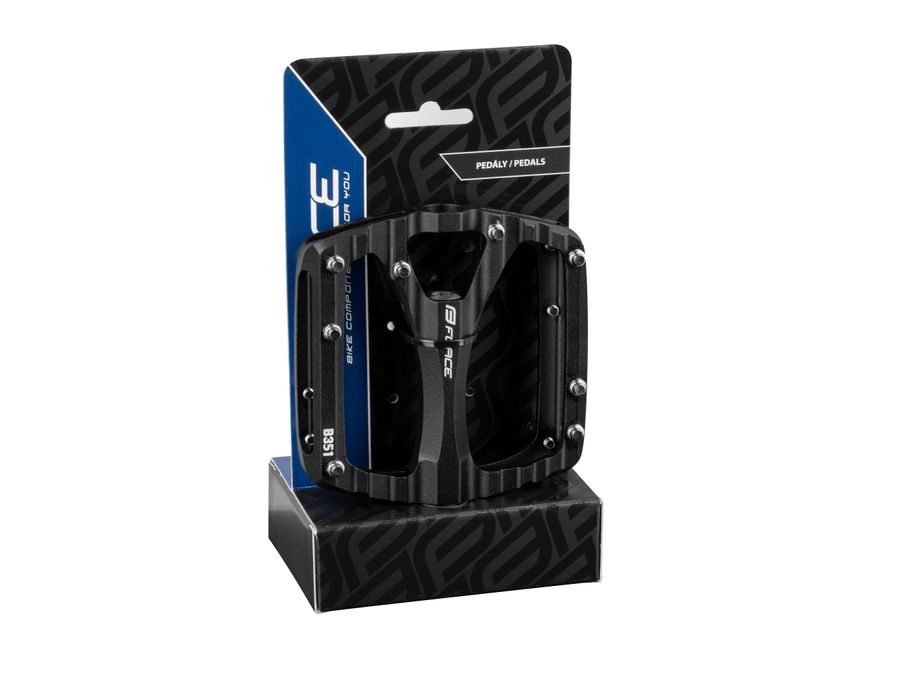 Pedály FORCE SWING hliníkové, prům. ložiska, černé