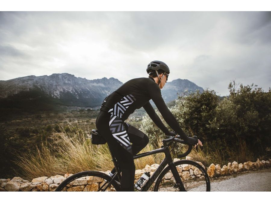 Pánský dres s dlouhým rukávem FORCE SPIKE, černo-bílý