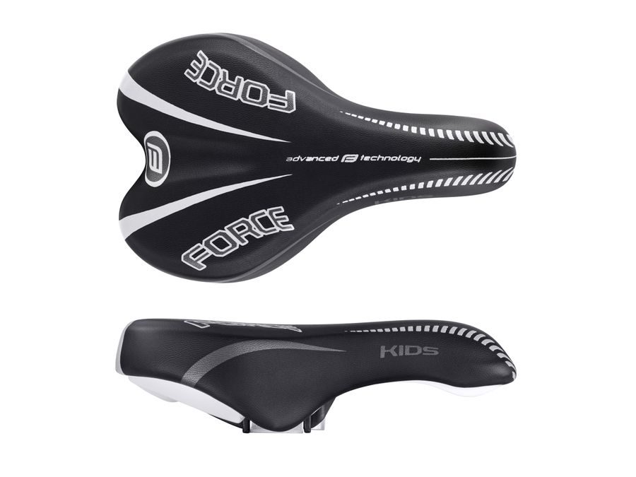 Dětské sedlo FORCE KIDS 12-16", černo-šedé