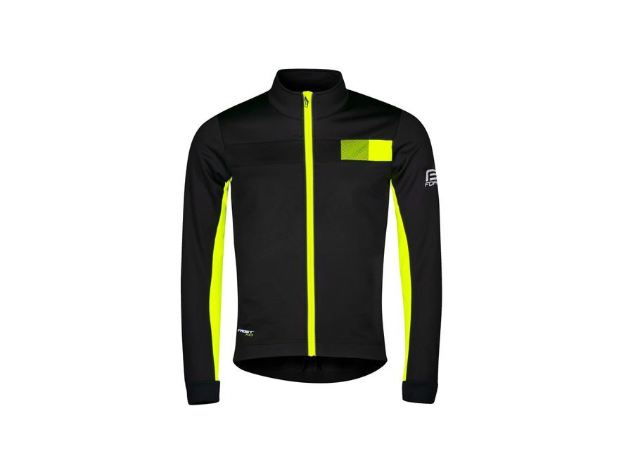 Dětská bunda FORCE FROST KID softshell, černo-fluo