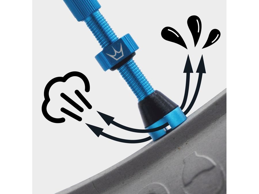 Sada bezdušových ventilků 26 kusů PEATY'S X CHRIS KING (MK2) BEZDUŠOVÉ VENTILKY - 42MM / BLACK WORKSHOP PACK