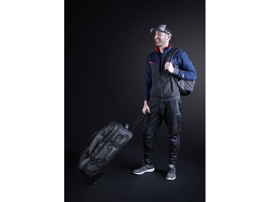 Pánské kalhoty do pasu bez vložky FORCE STORY softshell volné, černé