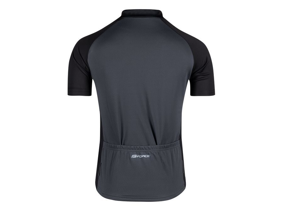 Pánský dres s krátkým rukávem FORCE ROCK, šedo-černý