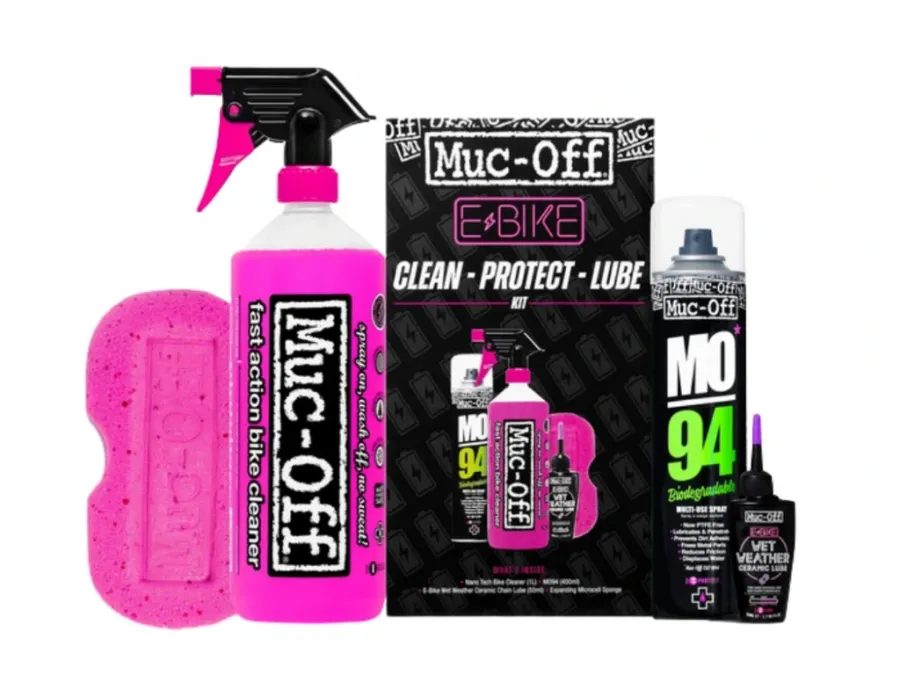 Dárková sada MUC-OFF EBIKE CLEAN, PROTECT & LUBE KIT - Základní sada péče o elektrokola